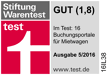 Stiftung Warentest - Gut (1,8) für MietwagenCheck Stiftung Warentest - Gut (1,8) für MietwagenCheck