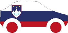 Slowakische Flagge als Auto