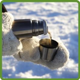 Thermoskanne mit Tee