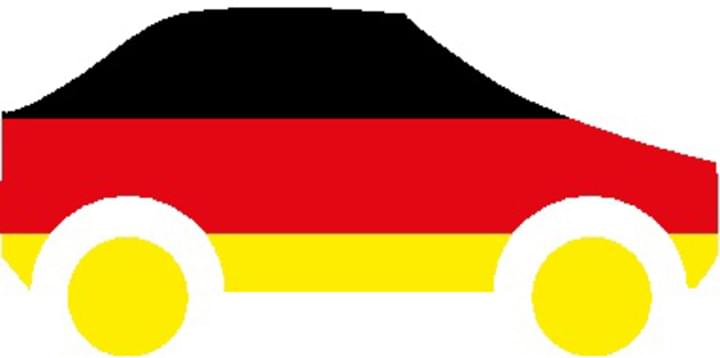 Auto als Deutschland Flagge