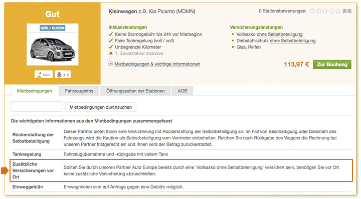 Versicherung ohne Selbstbeteiligung