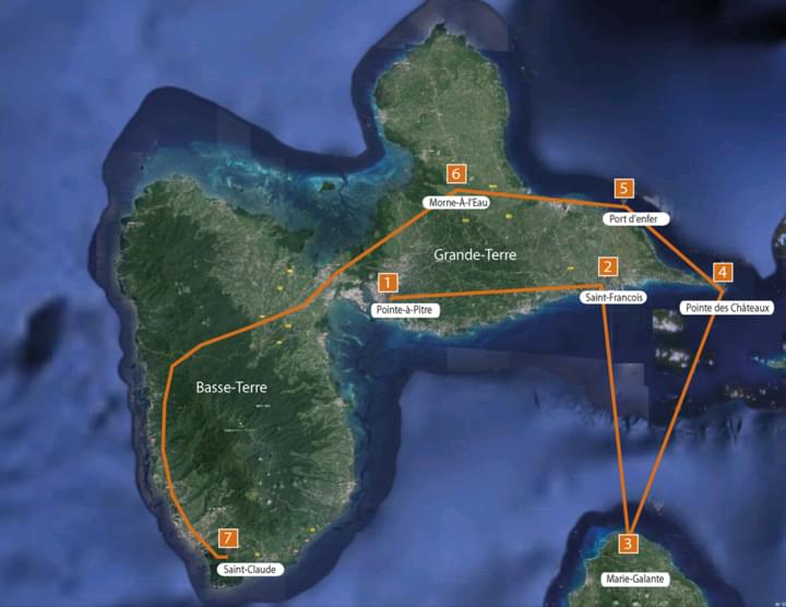 Karte Guadeloupe