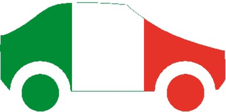 Auto als Italien Flagge