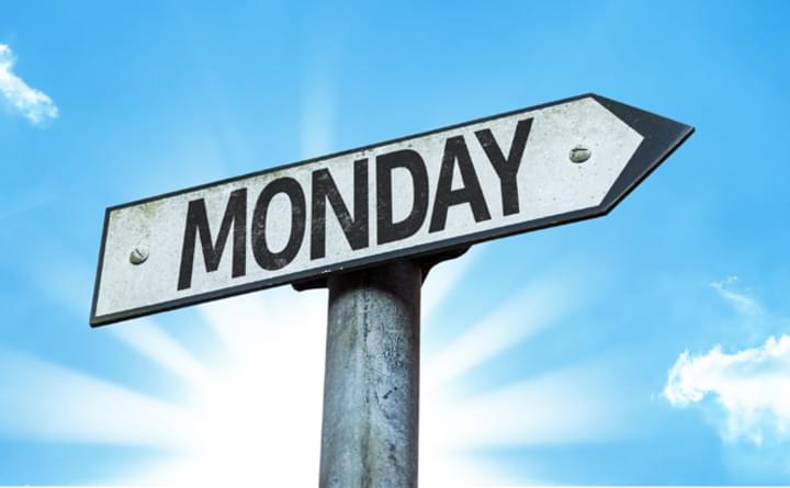 Schild mit Monday