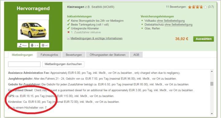 Mietbedingungen lesen
