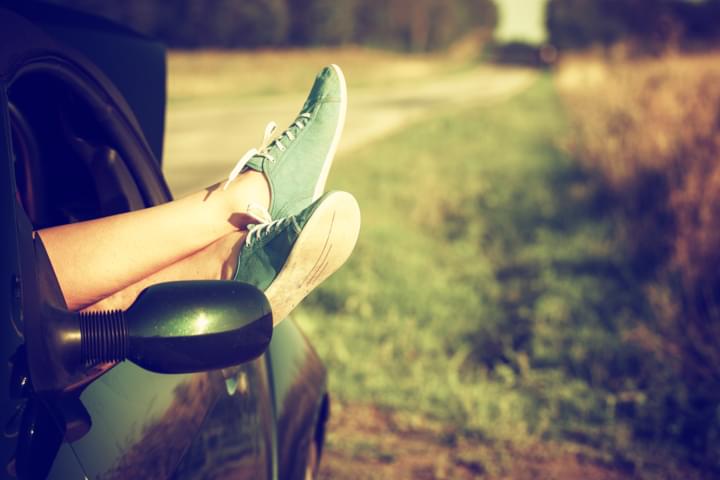 Beine aus dem Auto legen gegen Thrombose