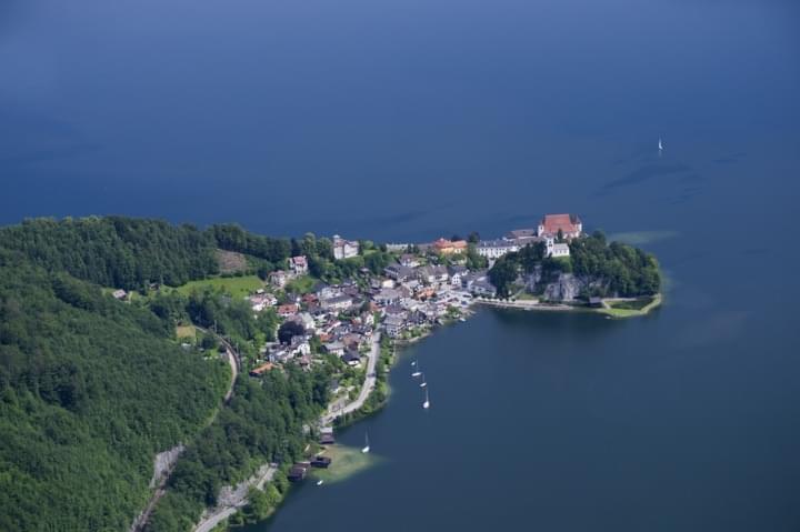 Traunkirchen von oben