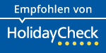 Empfohlen von HolidayCheck Empfohlen von HolidayCheck